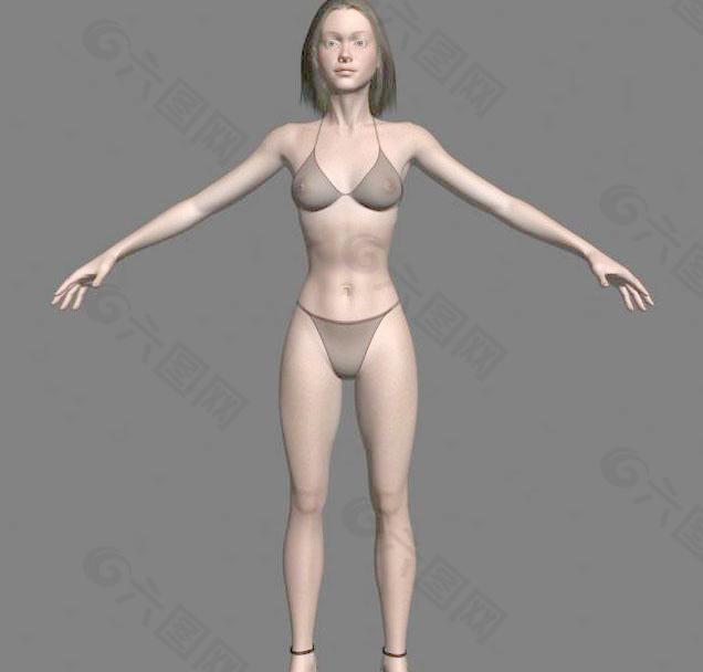 超高精细模型 Alicia 美女模型贴图，骨骼绑定