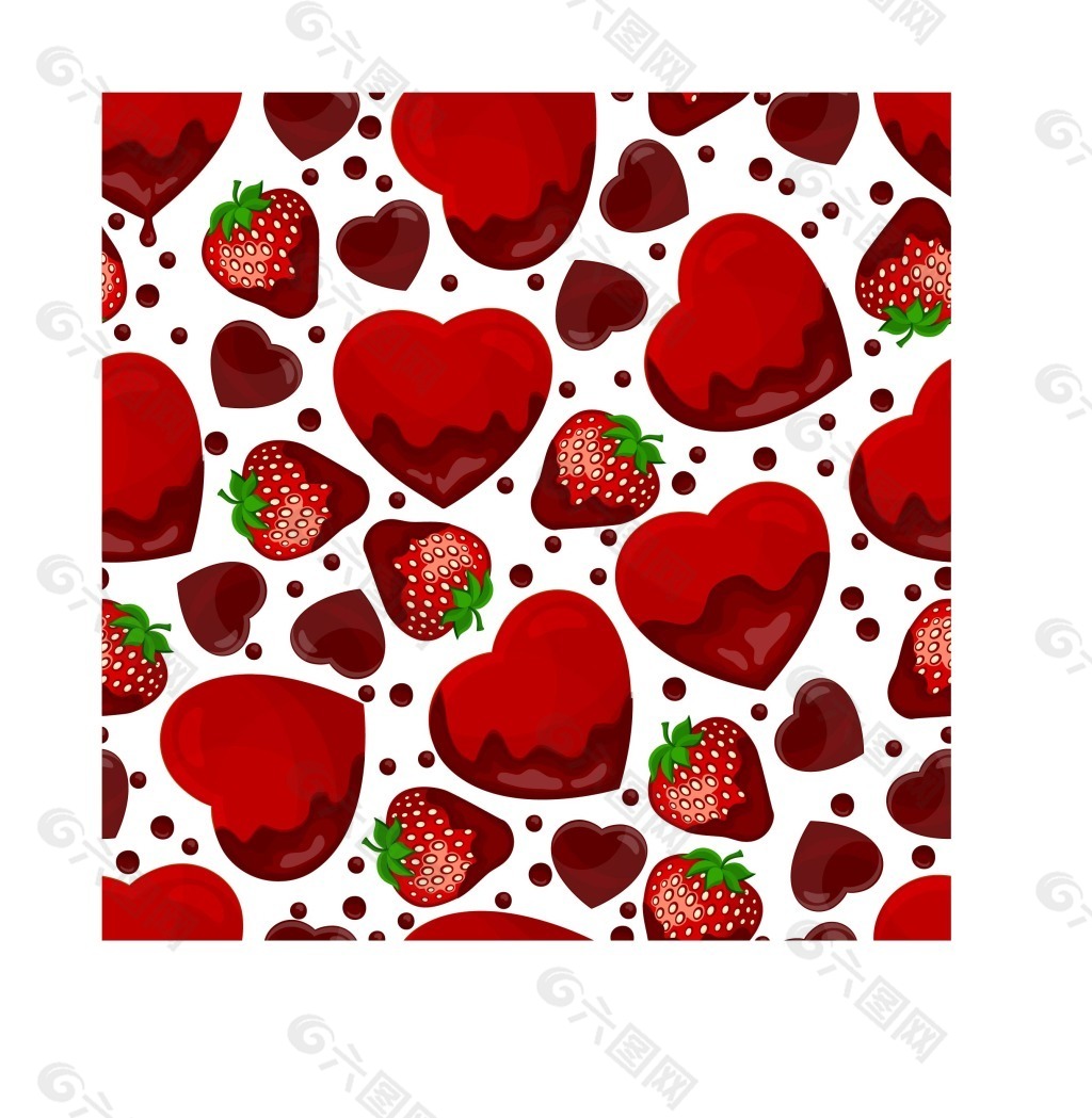 心形草莓图片素材-编号10073307-图行天下