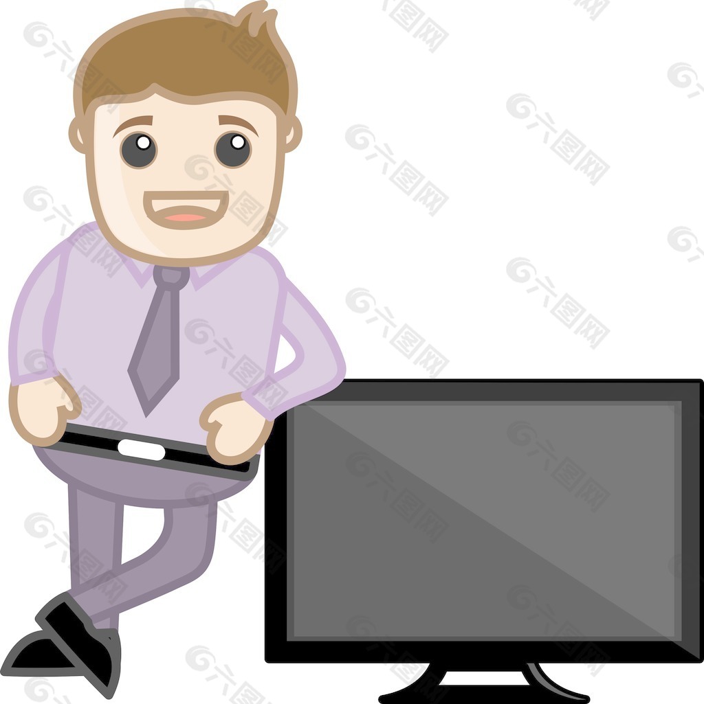电视提供的矢量插图