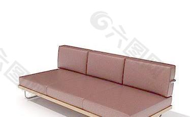三人褐色时尚沙发 sofa 087