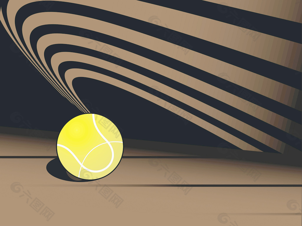 网球在抽象的背景