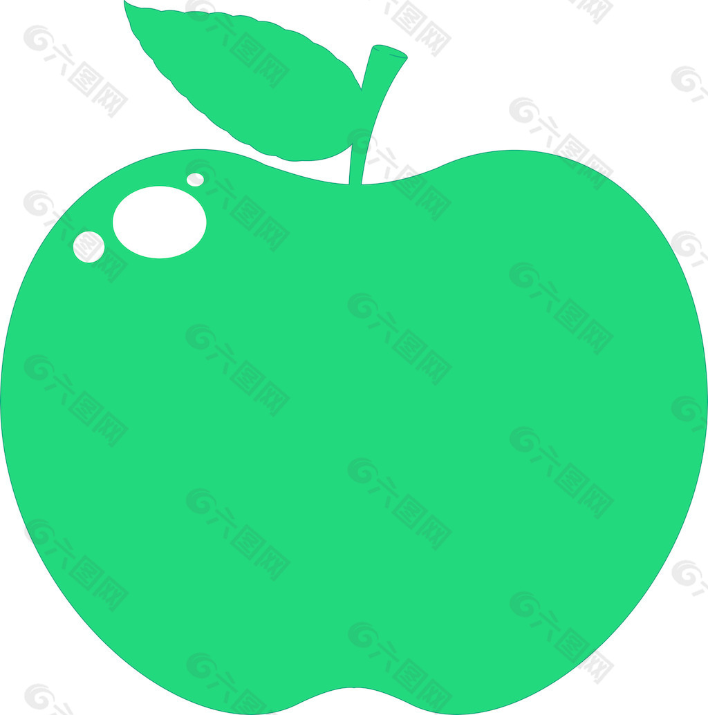 绿苹果的形状