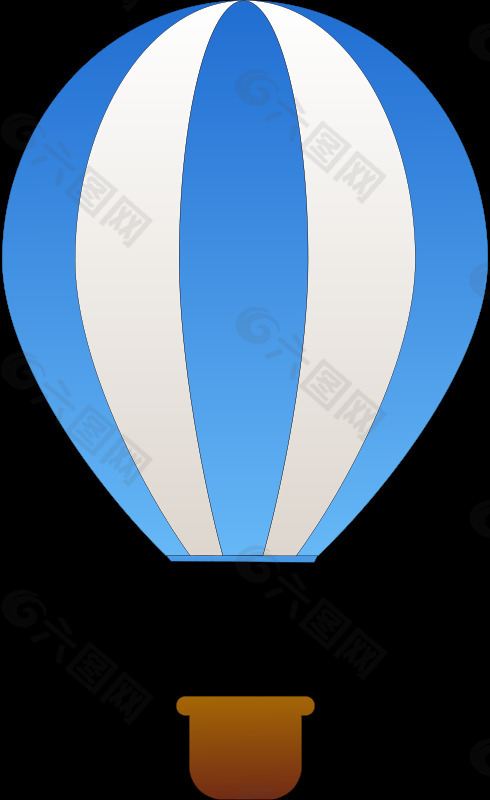 垂直条纹的热气球