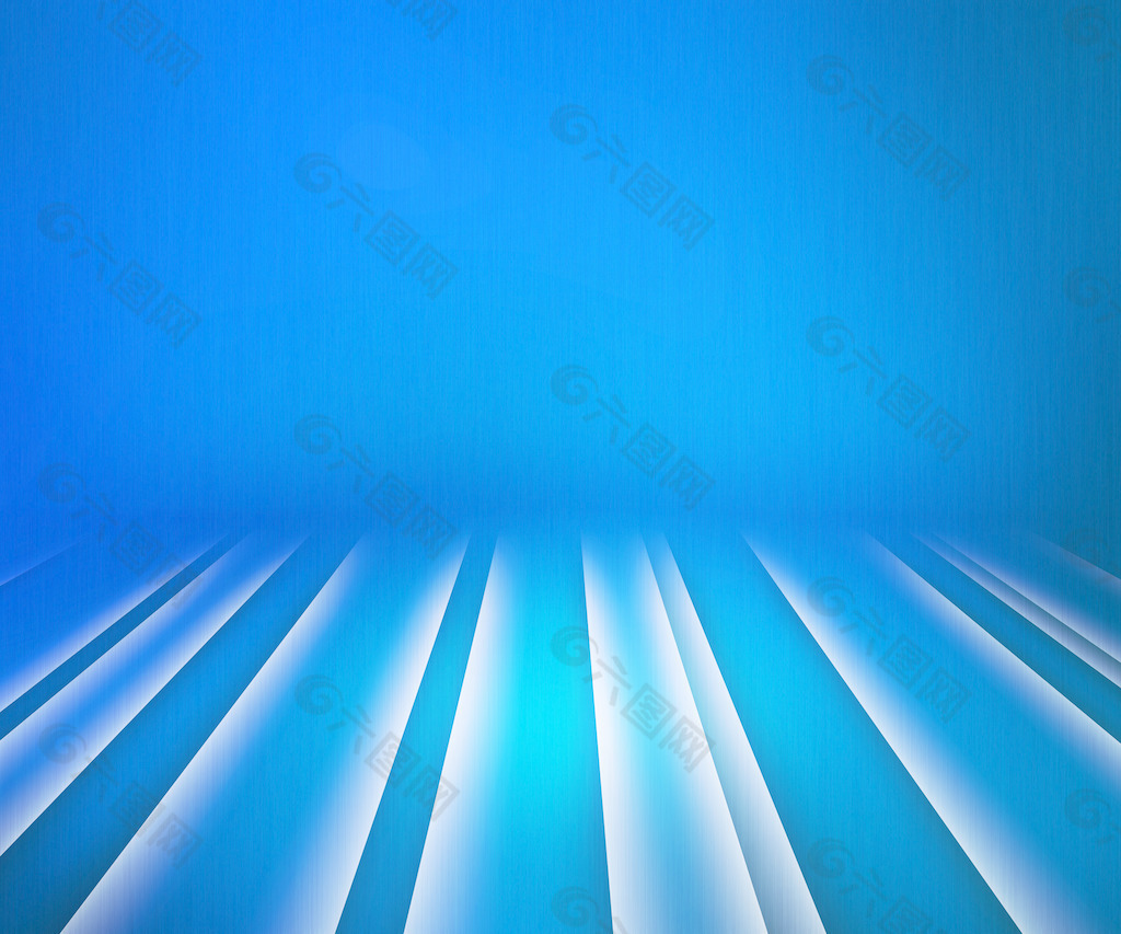 发光的条纹的蓝色的舞台背景