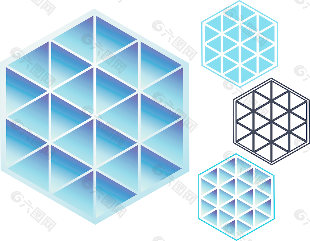 六角形的设计元素素材免费下载 图片编号 六图网