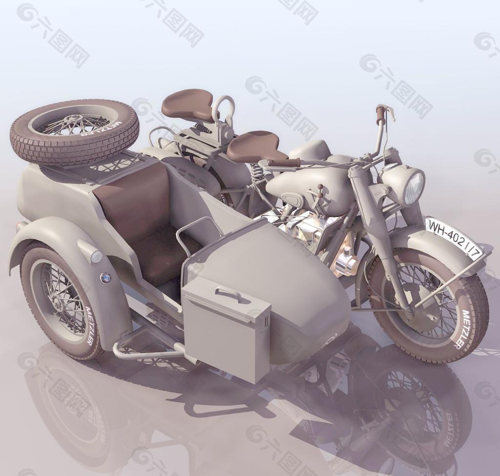 T_BMWR75 三轮摩托车模型01