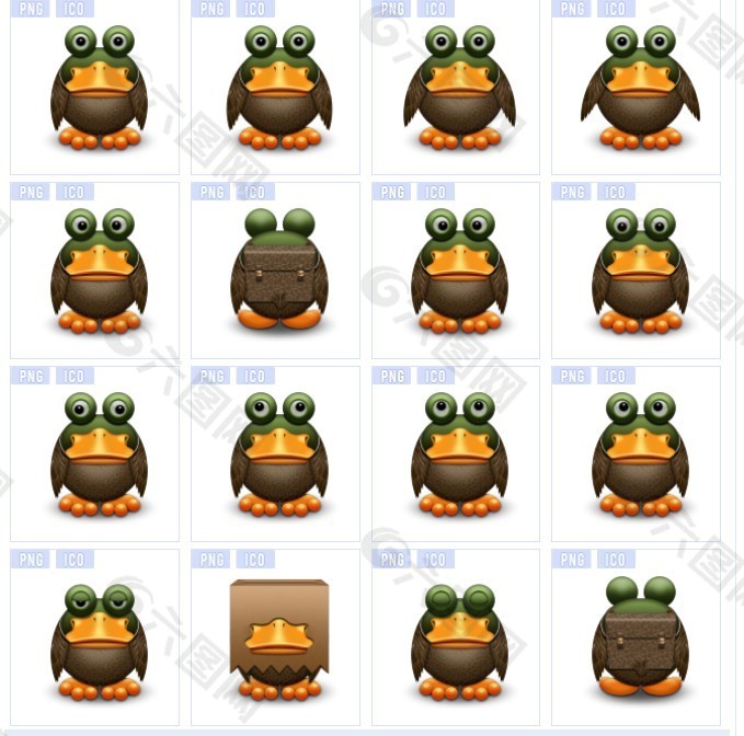 青蛙表情桌面图标下载