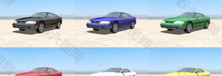 TRAFFIC – Low Poly Pretextured Vehicles （低模）福特野马 Mustang Sedan FM