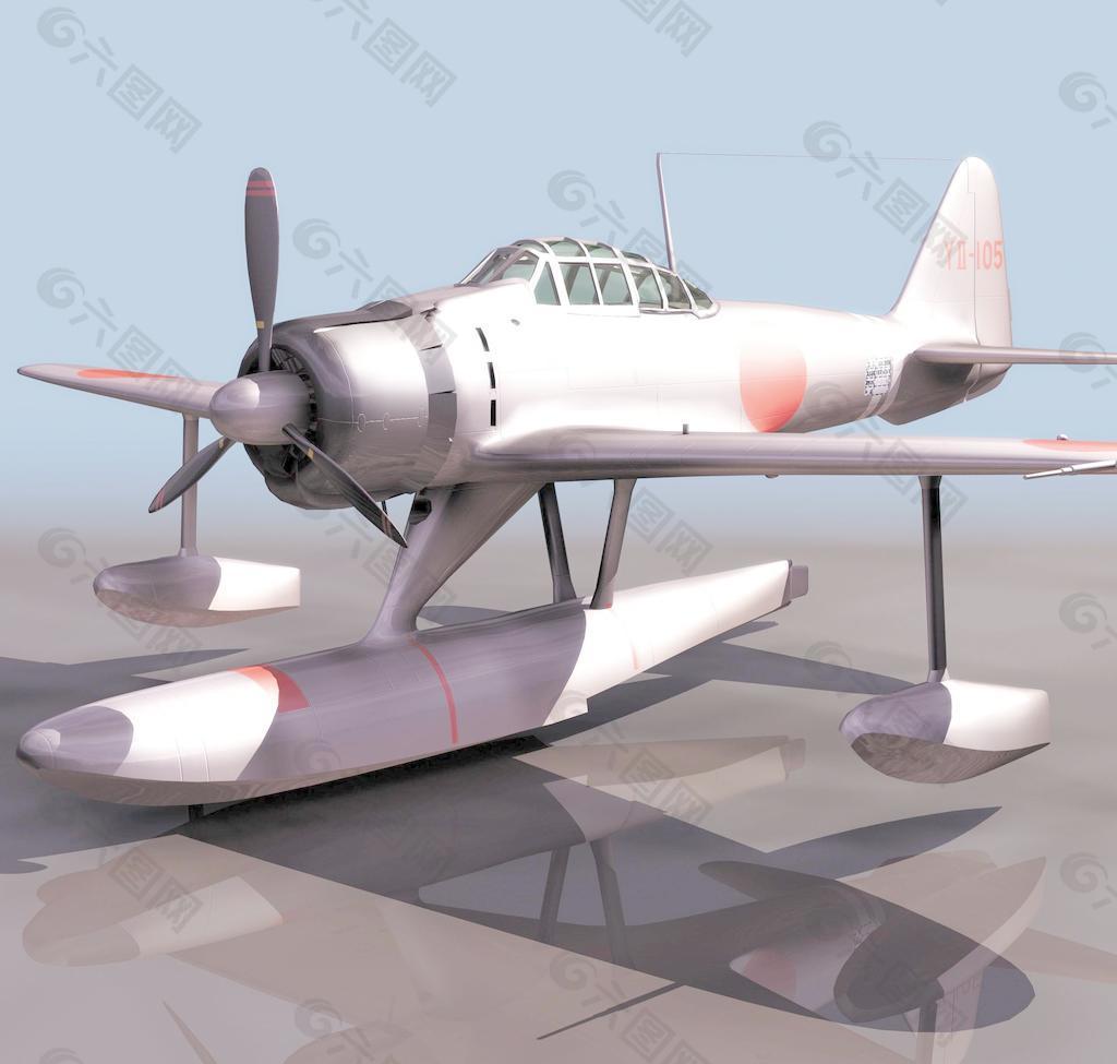 A6M2N 飞机模型01