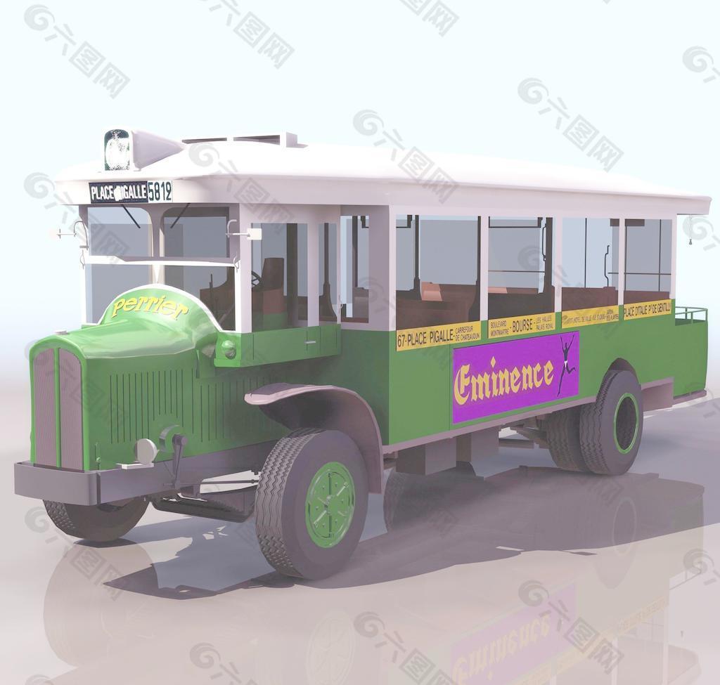 RTN6C 老式公交车模型09
