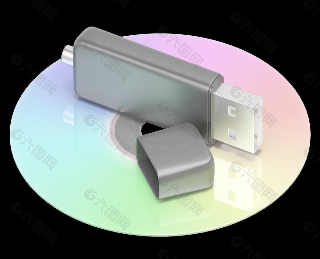 USB和dvd便携式存储内存显示