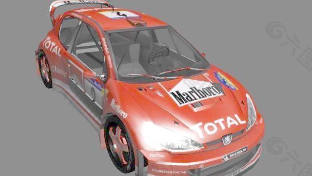 标致Peugeot 206 WRC 次世代游戏3D模型