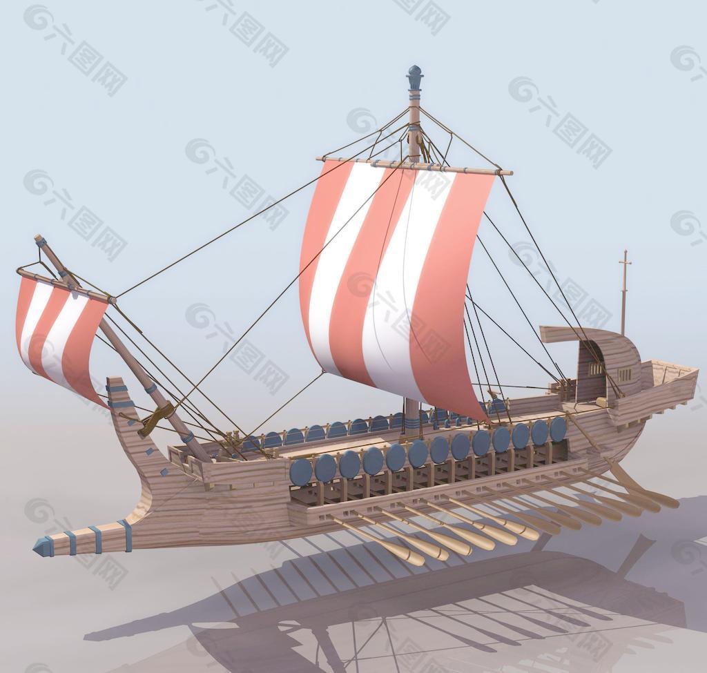 GREEK 古代帆船模型01