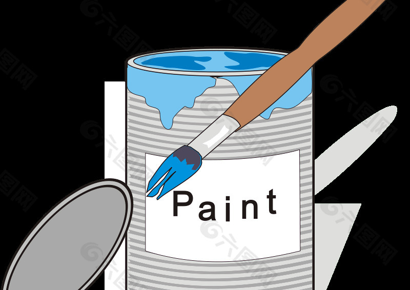 漆罐和刷子1