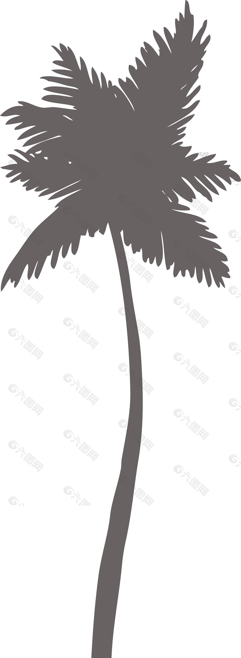 向量的棕榈树