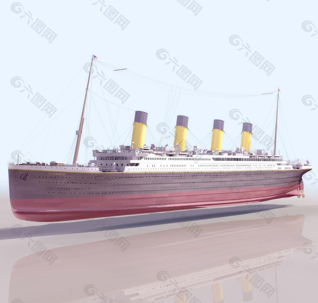 TITANIC 船模型018