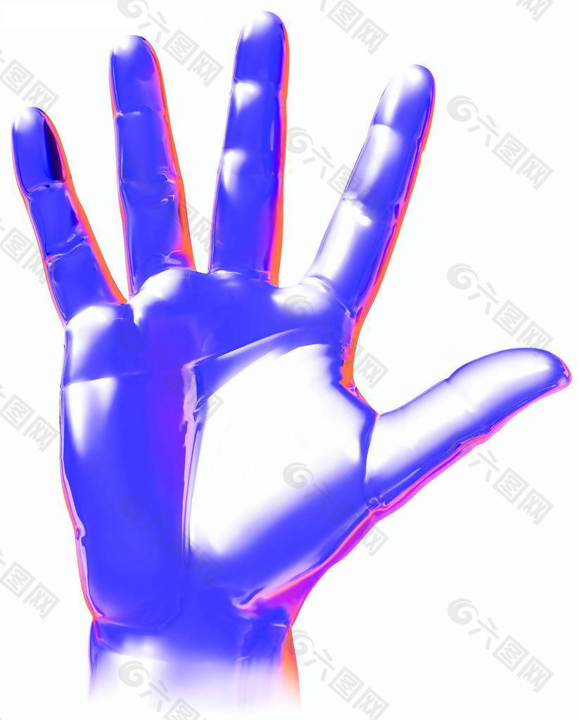 位图 其他 手掌 色彩 紫色 免费素材