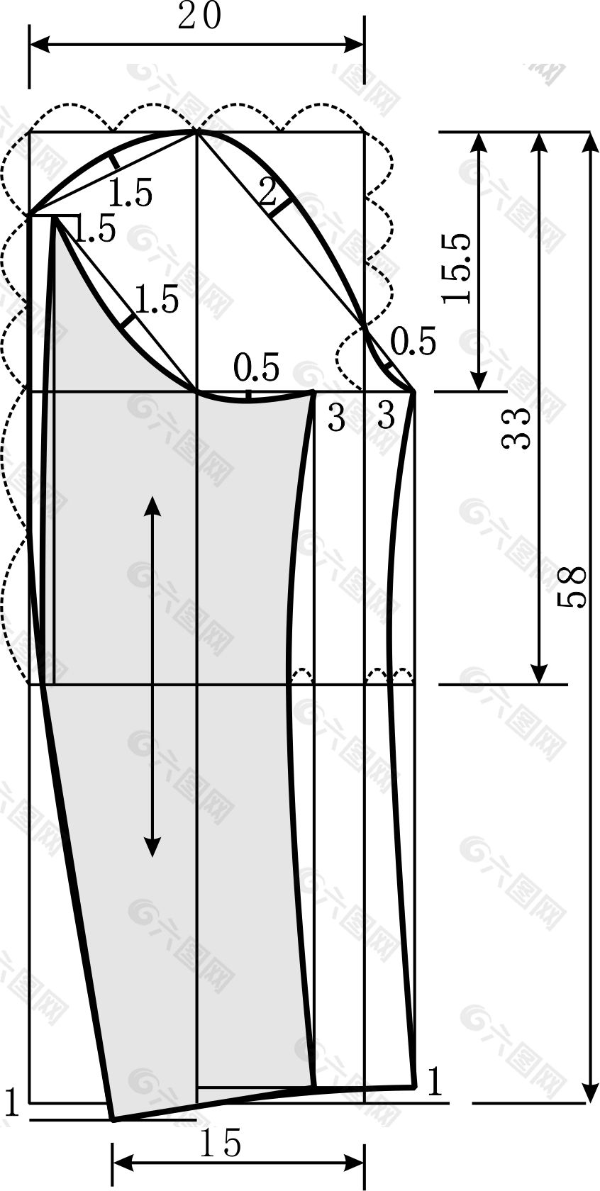 西装袖的制图方法图片