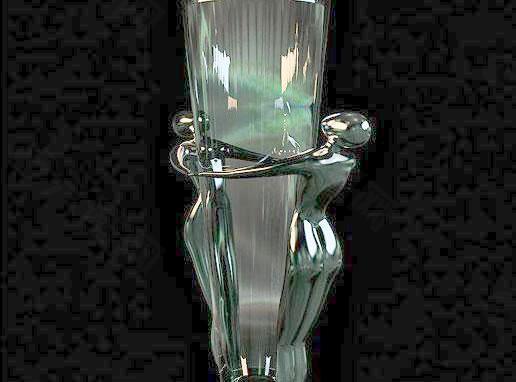 女体环抱玻璃花瓶 vases31