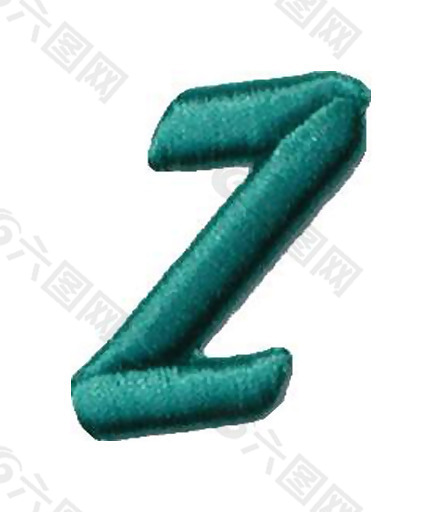 绣花 文字 英文 色彩 z 免费素材
