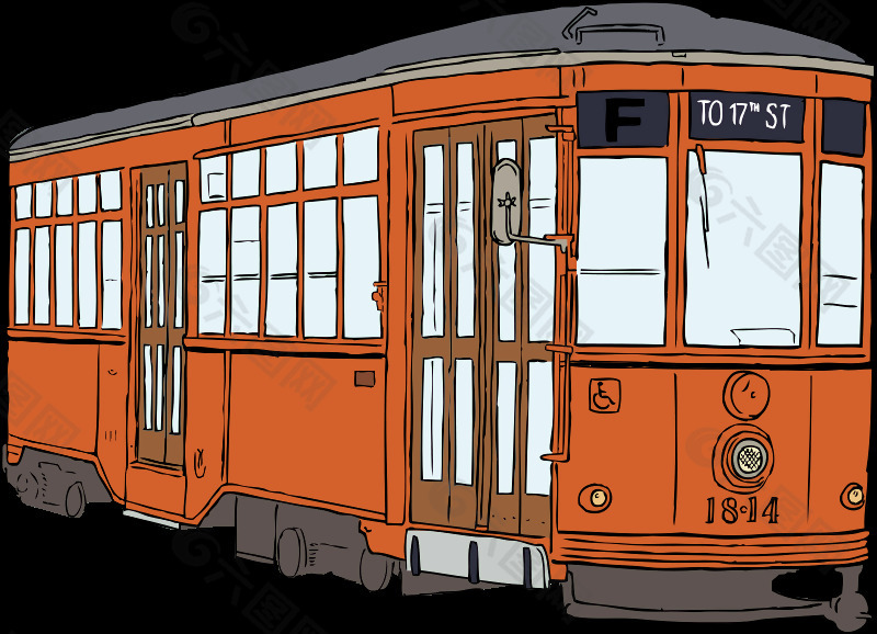 米兰电车设计元素素材免费下载 图片编号 339 六图网
