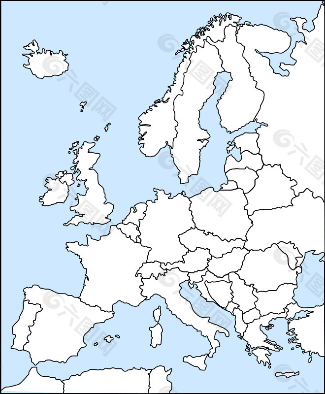 欧洲洲轮廓图图片