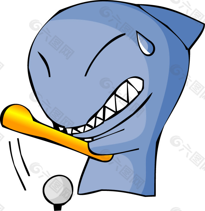 印花矢量图 鲨鱼 可爱卡通 色彩 免费素材