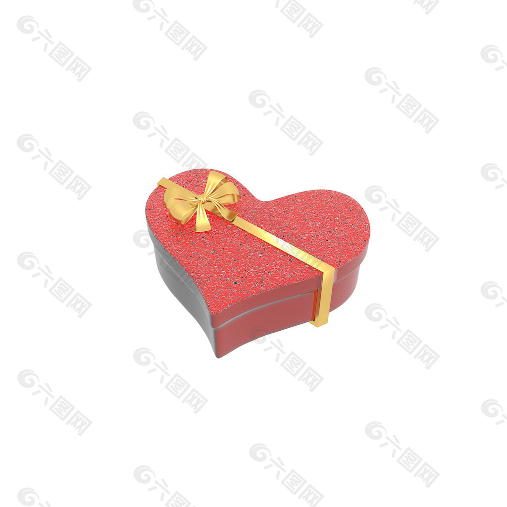 心脏的形状呈现三维的礼品盒