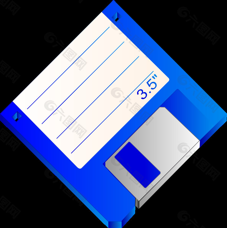 3.5软盘的蓝色标记