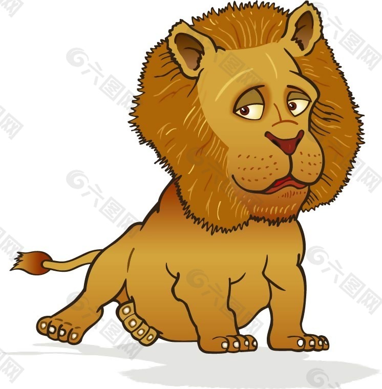 印花矢量图 动物 狮子 色彩 彩色 免费素材