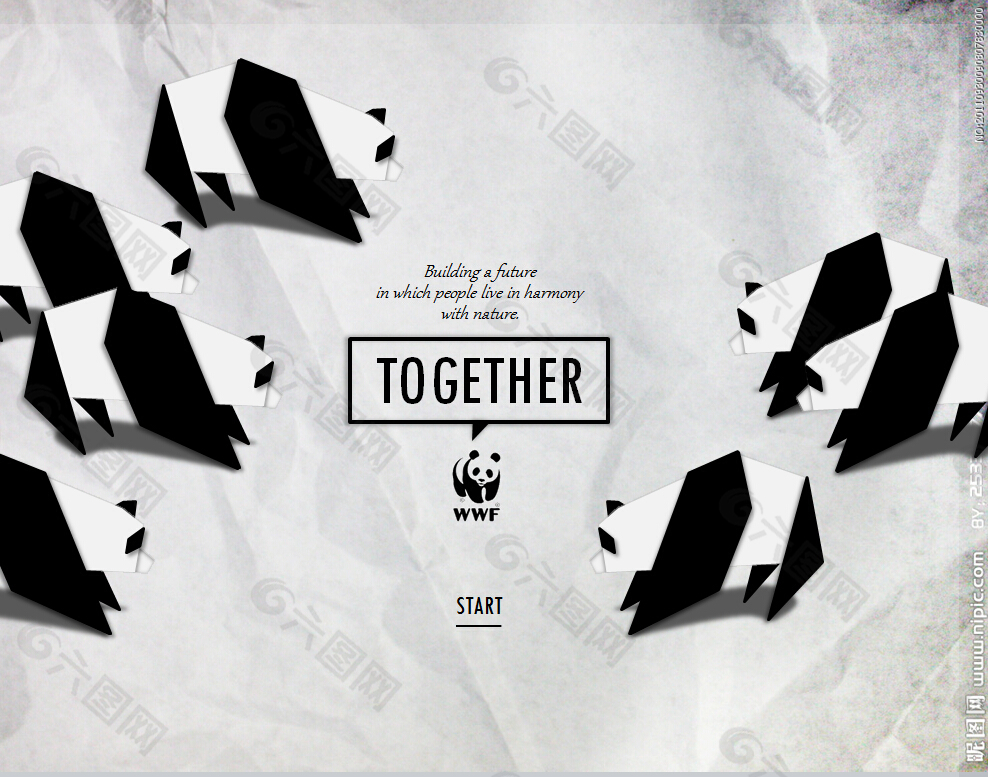 熊猫折纸风WWF海报PPT