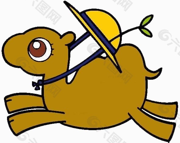 位图 卡通动物 骆驼 可爱卡通 色彩 免费素材