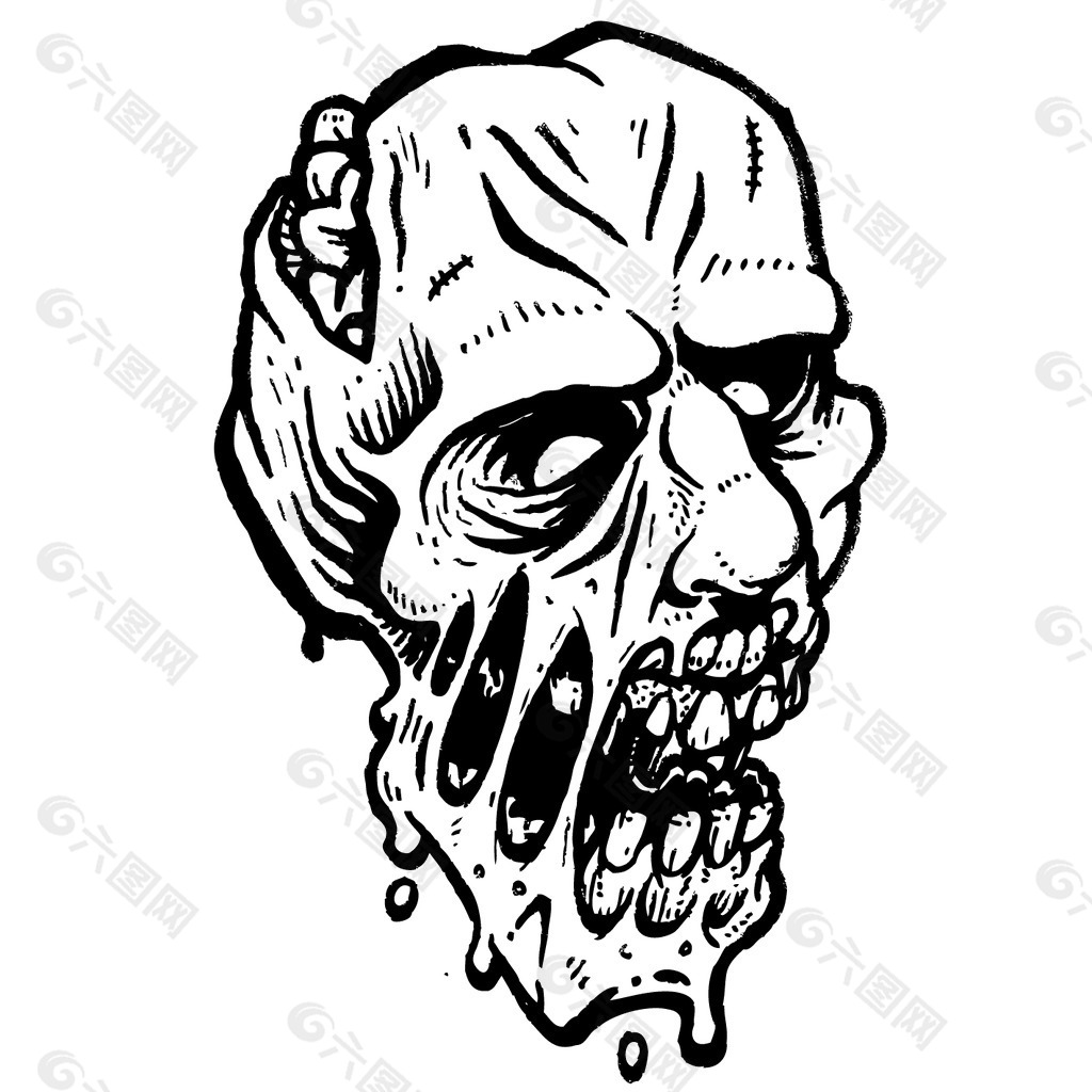 印花矢量图 人物 男人 灵异 色彩 免费素材