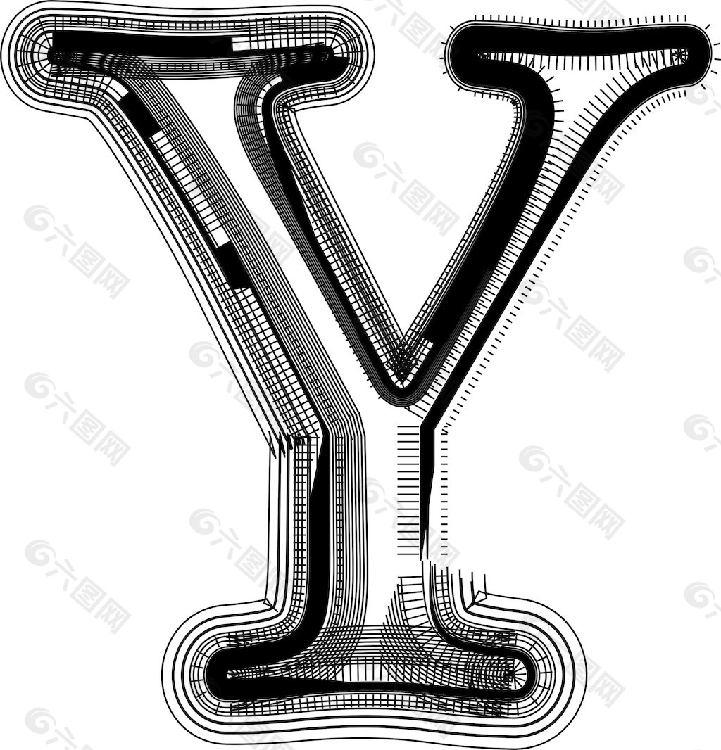 字体说明字母Y