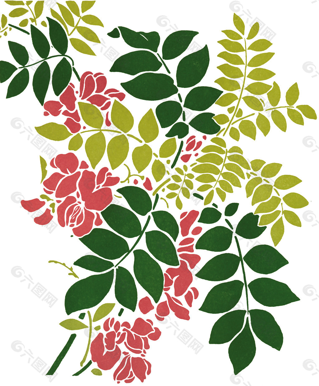 位图 优雅植物 树叶 色彩 绿色 免费素材