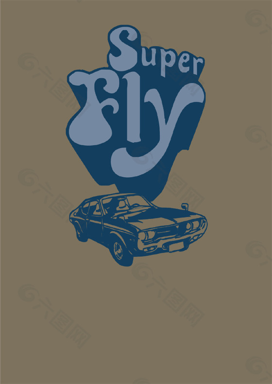 位图 文字 英文 super fly 免费素材