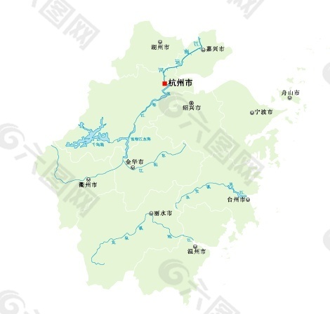 中国浙江地图