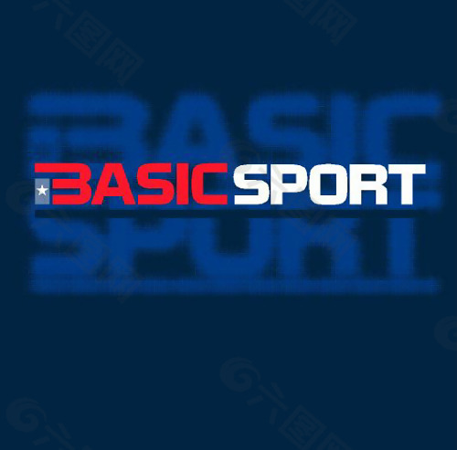 位图 文字 basic sport 红色 免费素材