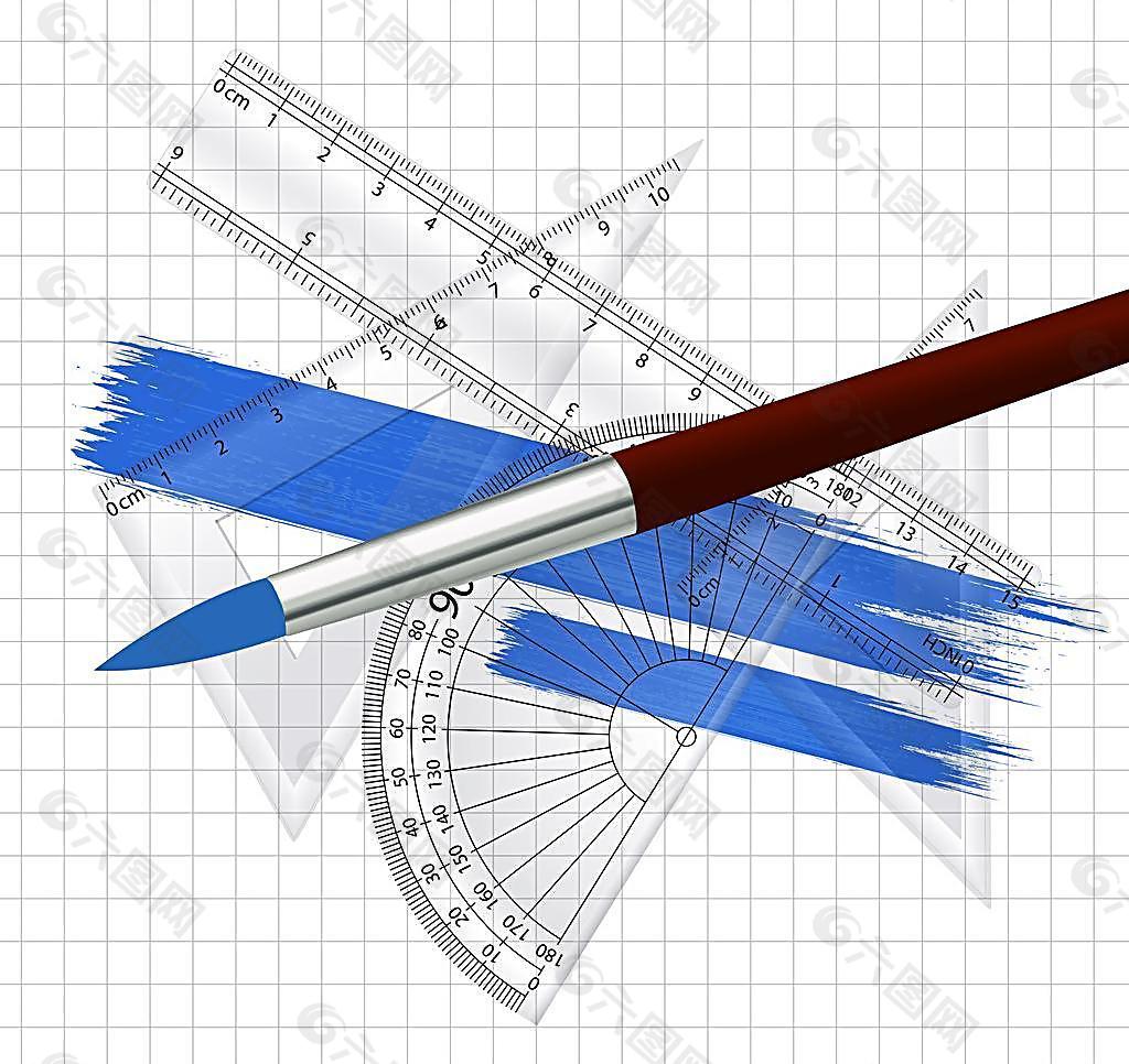 尺子 勾线笔图片