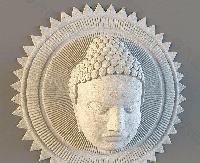 Bas relief of Buddha Moulding Plaster Decor 佛像浮雕装饰