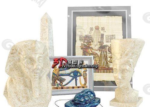小装饰品 埃及雕像 石雕 相框 艺术画 decorative 038