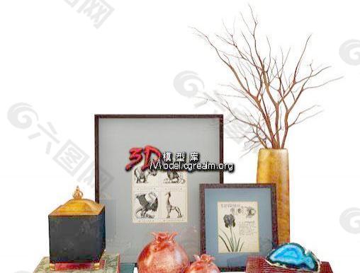 小装饰品 画框 花瓶 干支 decorative 027