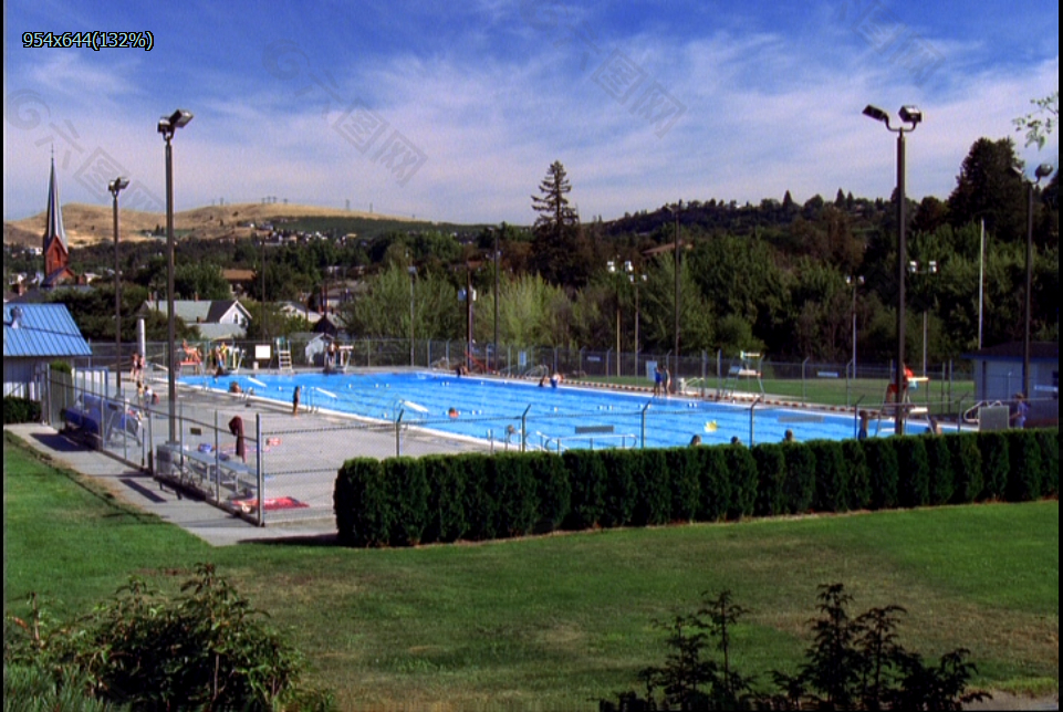 别墅游泳池风景视频素材