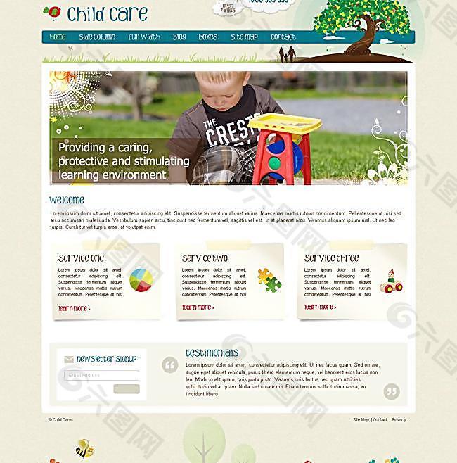 儿童乐园Wordpress主题模板图片