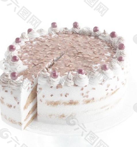 蛋糕 生日蛋糕 圆形蛋糕（带贴图）