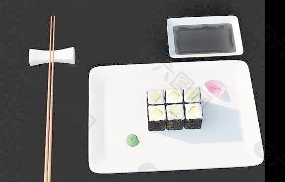 日式餐具套 大小方盘和长筷