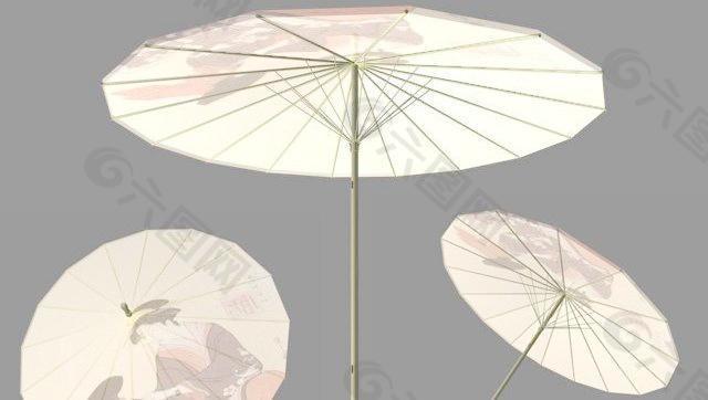 Japanese_Parasol 古代式雨伞模型 （包含贴图）
