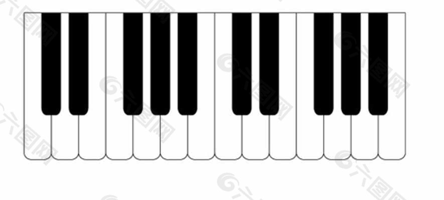 钢琴键盘向量
