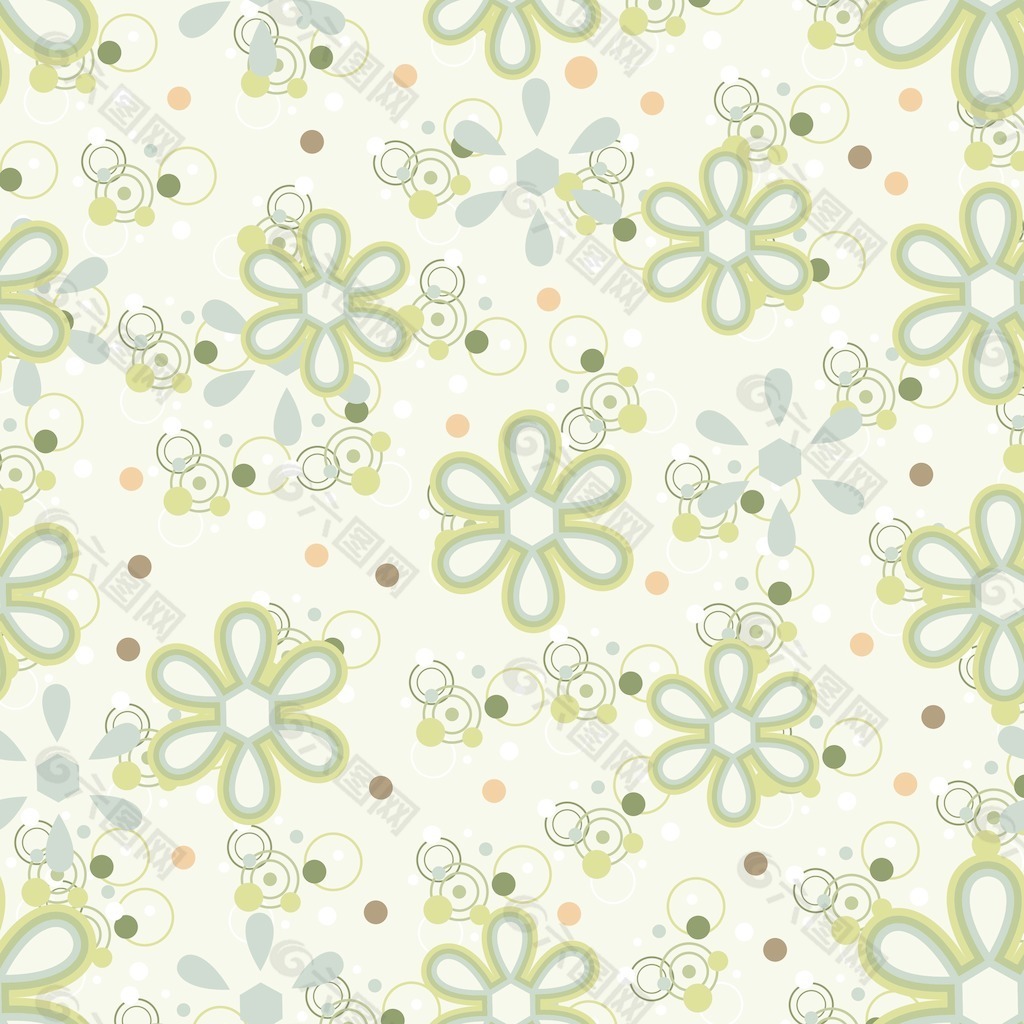 与花的元素图案矢量元素