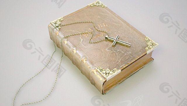 Biblio Book 古老的书 十字架项链